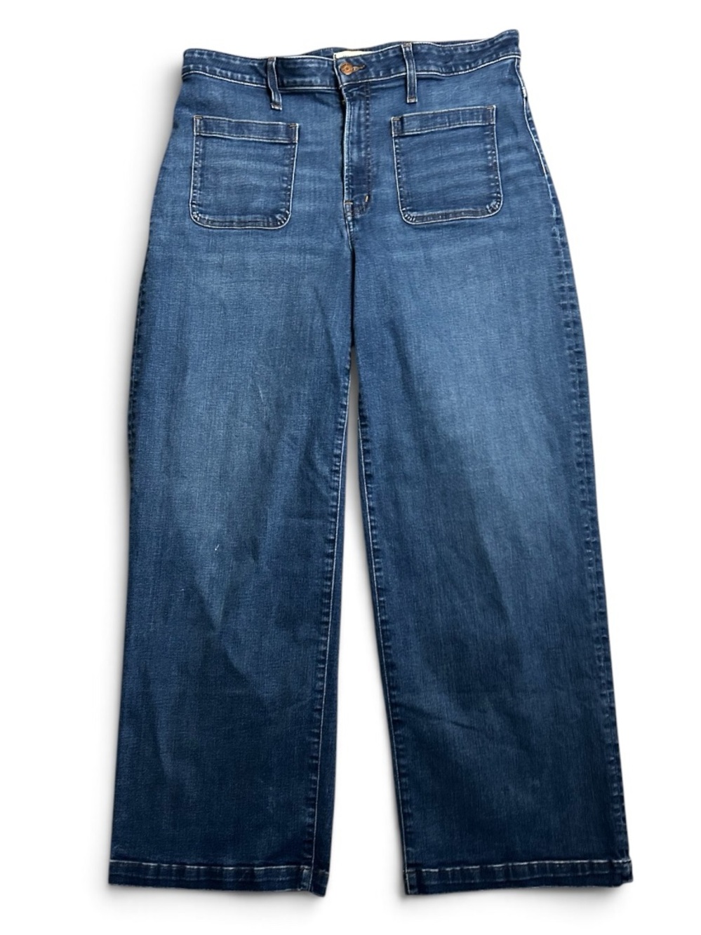 Madewell Curvy Emmett Wide-Leg Jean Blue Size 33 - Picture 3 of 8